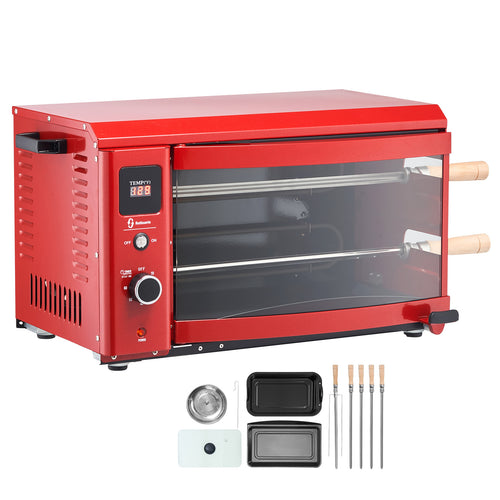 Electric Shawarma Rotisserie Grill, 2 Skewers, Doner Kebab