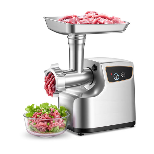 Electric Meat Grinder #8 700W with 3 Plates & Sausage Stuffer