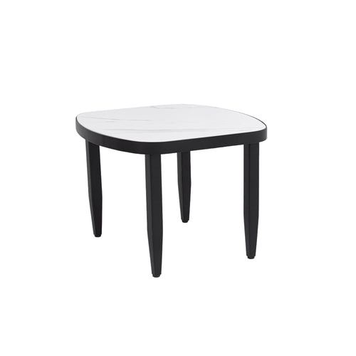 Modern Outdoor Arc Side Table 23.6" Marble Sintered Stone