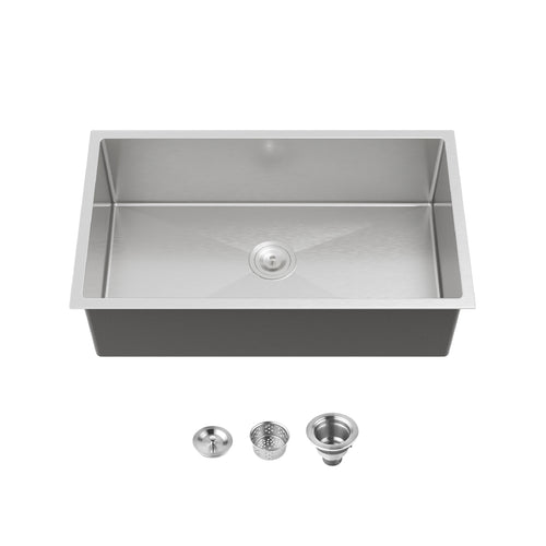 Stainless Steel Drop In Kitchen Sink 33x19 Undermount Single Bowl