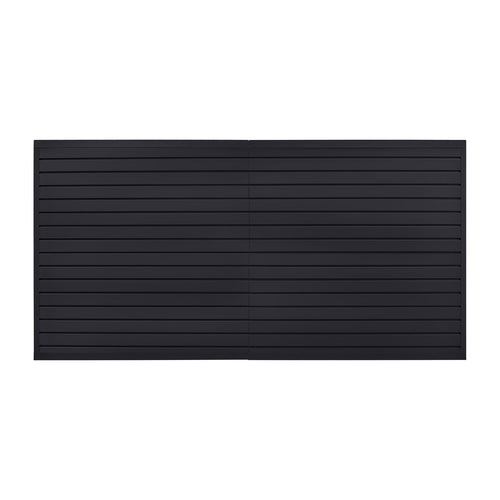 8 x 4 ft Black PVC Slatwall Panel with Modular Design