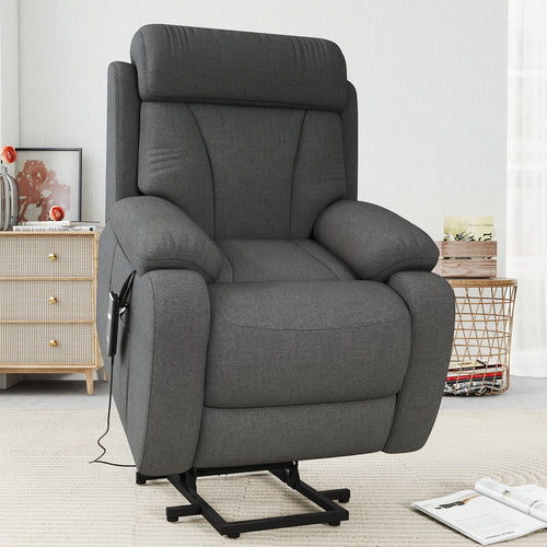 Power Lift Recliner Chair for Seniors, Dark Gray Velvet