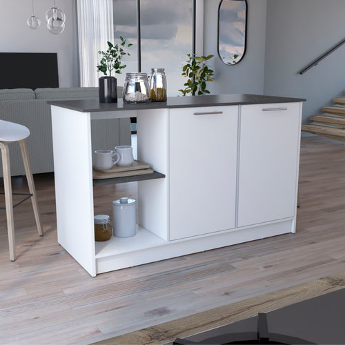 Juniper Kitchen Island Double Door Cabinet Dining Countertop