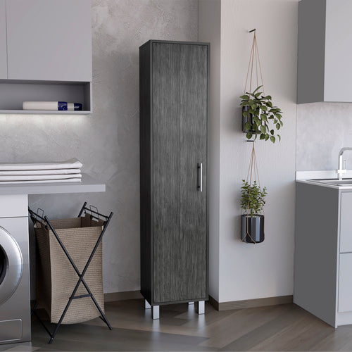 Laska Storage Cabinet With Broom Hangers 1 Door