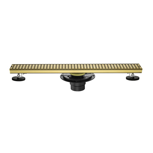 24" Linear Shower Drain Stainless Steel Quadrato Grate Hair Strainer