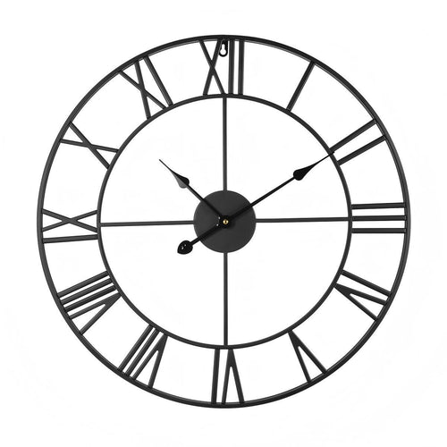 24 in Roman Numeral Silent Wall Clock Battery Operated