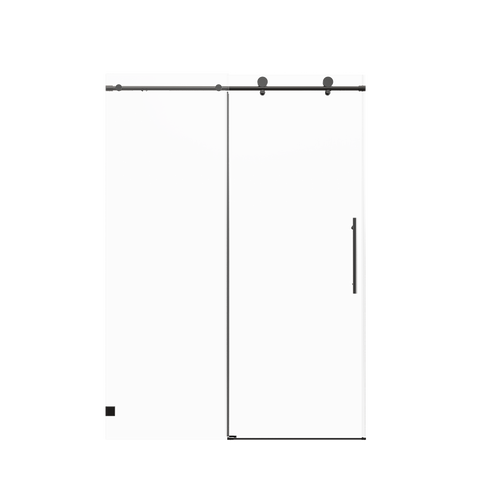 Matte Black Frameless Sliding Shower Door 50-54" W x 76" H