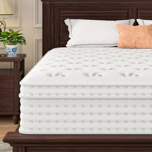 Queen 12" Hybrid Mattress Memory Foam Pocket Springs Pressure Relief