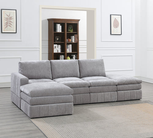 Granite 5-Piece Modular Sectional Set with Ottomans