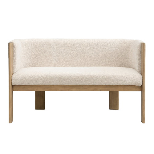 48.5" Upholstered Loveseat Natural Ash Almond