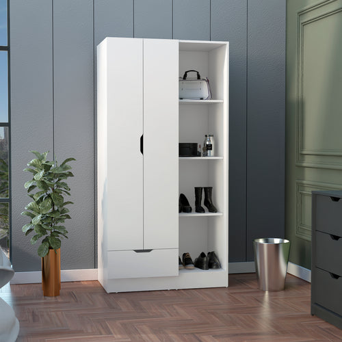 1-Drawer Engineered Wood Dresser White