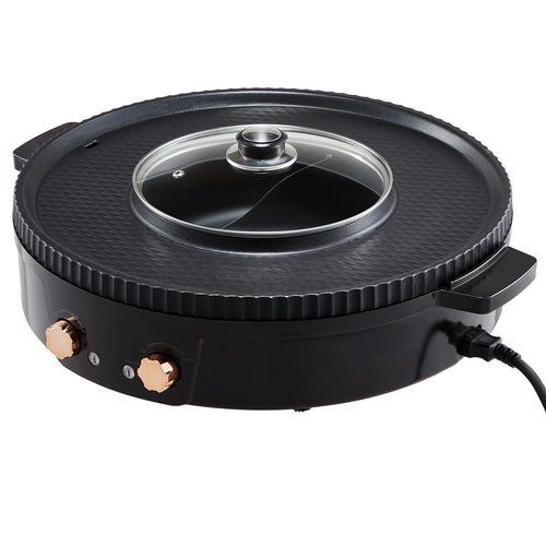 2-in-1 Electric Smokeless Grill Hot Pot 1800W 2-8 People