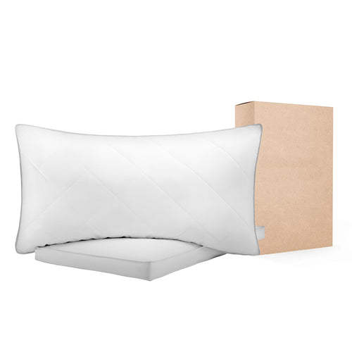 Set of 2 Bed Pillow White