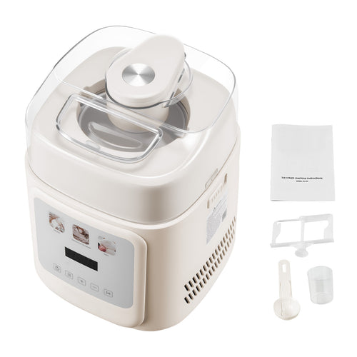 Automatic Ice Cream Maker 1 Quart Compressor Gelato Frozen Yogurt