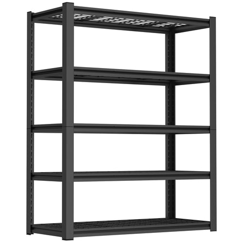 59" Heavy-Duty 5-Layer Metal Garage Storage Rack Shelving Unit