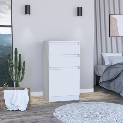 Dresser with Mirror & Jewelry Box - Two Drawers, Single Door