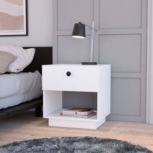 Sumter Nightstand - One Drawer, Storage Shelf, 18.5"W Top