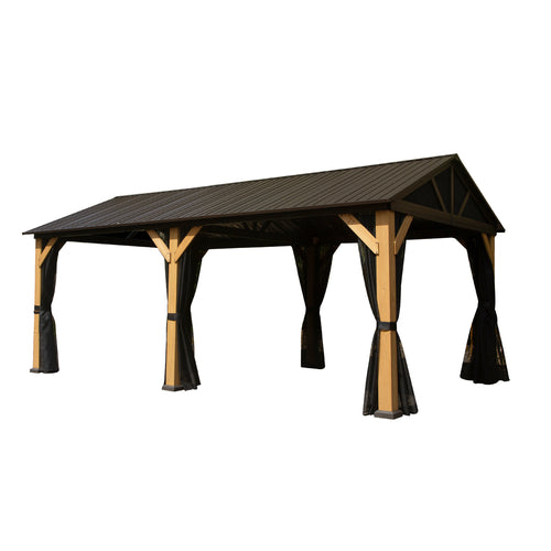 Cedar Wood Gazebo 12x20 Outdoor Patio Shelter