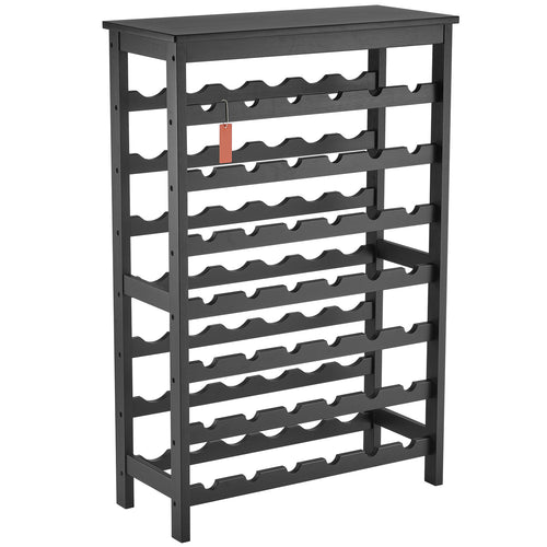 42 Bottle 7-Tier Bamboo Wine Rack Display Cabinet