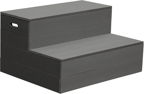 Hot Tub Spa Steps 600lbs Aluminum Non-Slip Indoor Outdoor Gray