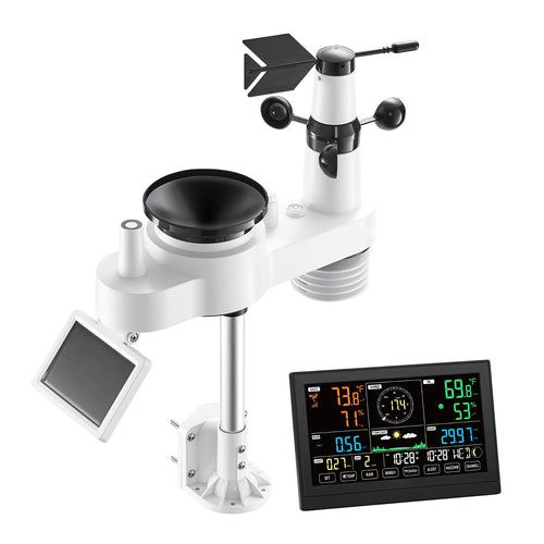Wi-Fi Weather Station 7.5" Display Solar Outdoor Sensor
