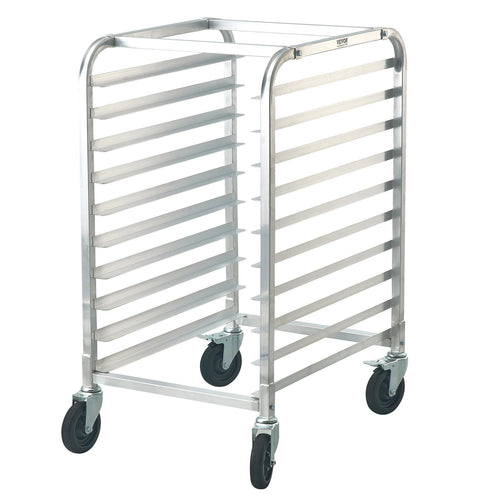 10-Tier Commercial Bakery Rack with Wheels, 26"L x 20.3"W x 39"H