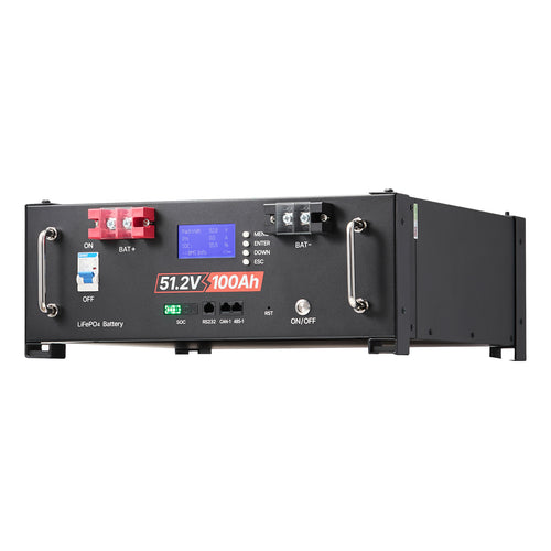 48V 100Ah LiFePO4 Battery 5.12kWh BMS Solar Off-Grid Power