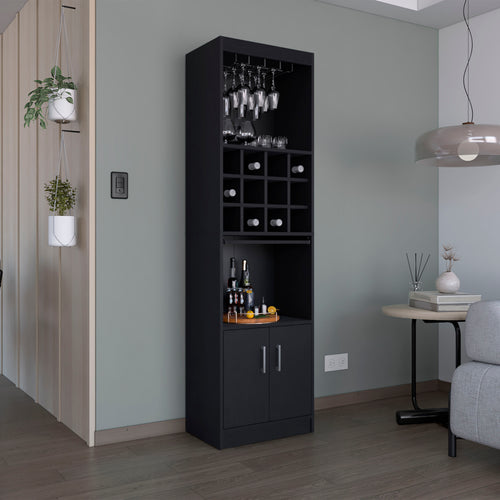 71" Tall Modern Bar Cabinet 5-Tier Wine Liquor Storage