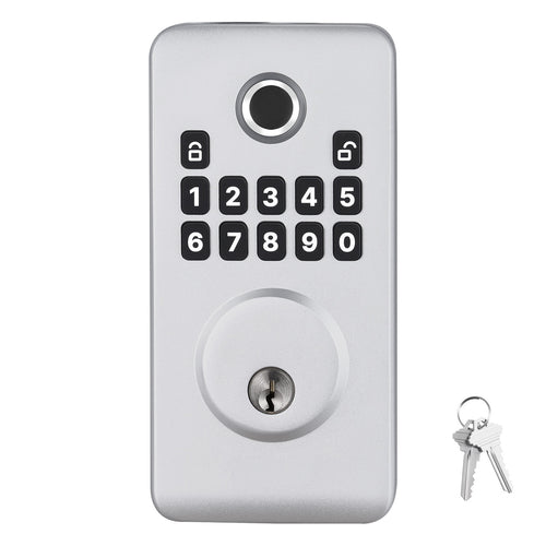 Fingerprint Biometric Door Lock Keyless Entry Silver
