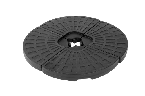 Patio Umbrella Base Fillable 4 Plate PE Black 42 LB Each Water Sand