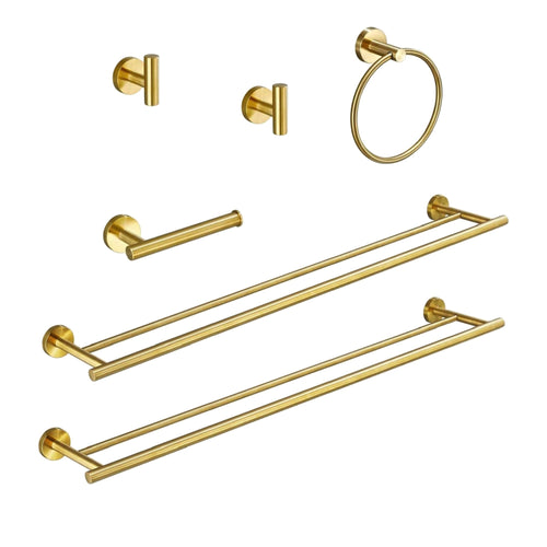 6 Piece Wall Mount Bathroom Towel Rack Set