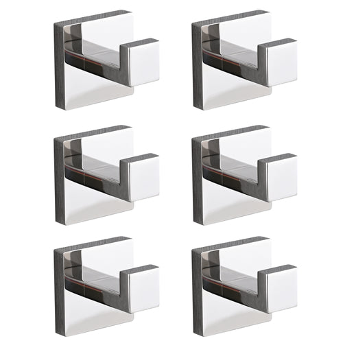 6 Pack Stainless Steel Wall Mount Towel Hooks
