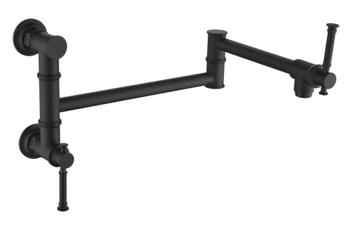 Modern Brass Wall Mounted Pot Filler Faucet Folding Swing Arm