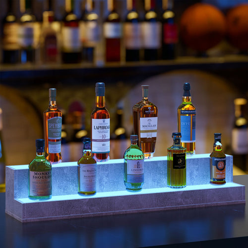 37" LED Lighted Liquor Bottle Display Shelf, App Control