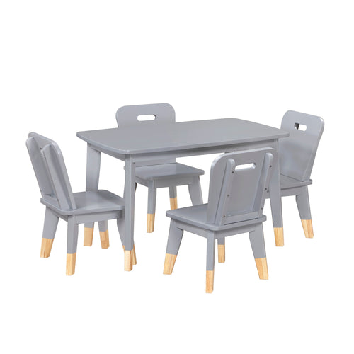 Wood Dining Set Gray