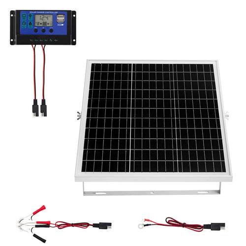 25W 12V Solar Battery Trickle Charger MPPT Controller IP67 Car Boat RV
