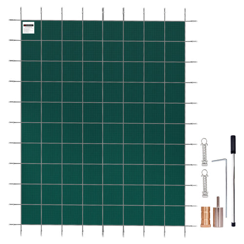 20x38 ft Rectangle Inground Pool Safety Cover Green Mesh