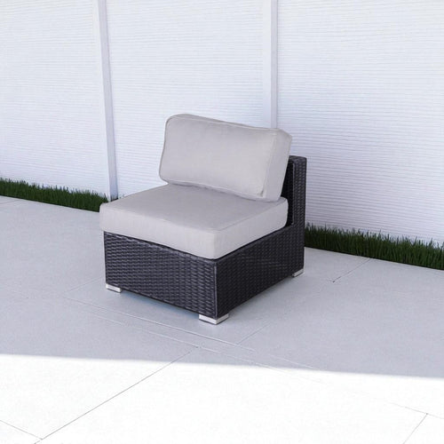 Wicker Outdoor Chair Grey