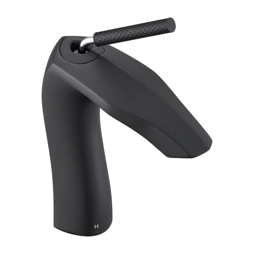 Matte Black Single Handle Brass Bathroom Sink Faucet 7.99