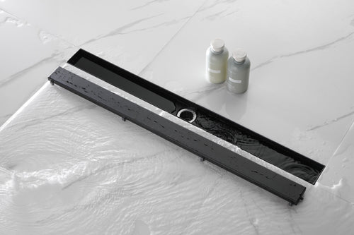 32" Linear Shower Drain 304 Stainless Steel w/ Hair Strainer