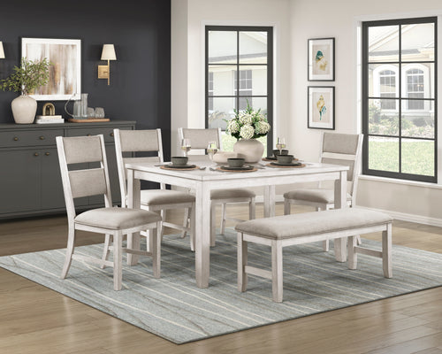 Wood Dining Set Antique White