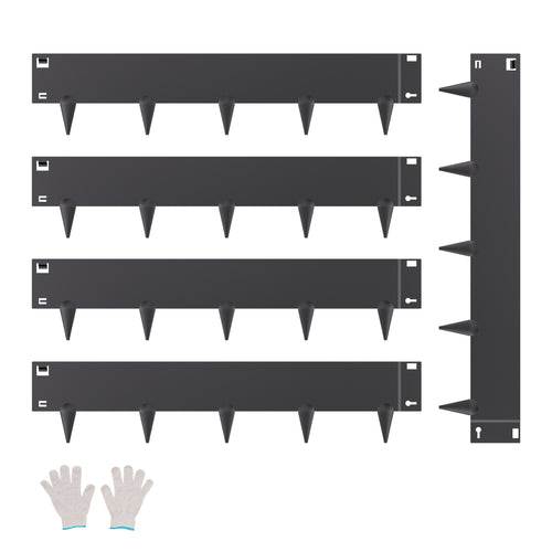 Steel Landscape Edging Border 5 Pack 39x5 inch Rust-Resistant Black