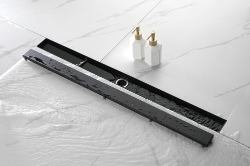 36" Linear Shower Drain 304 Stainless Steel with Hair Strainer