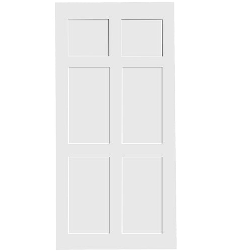 Crazy Elf 28x84 Six Panel Interior Door Slab Pre-Drilled