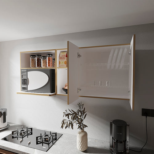 Wall Cabinet Kitchen White Light Oak