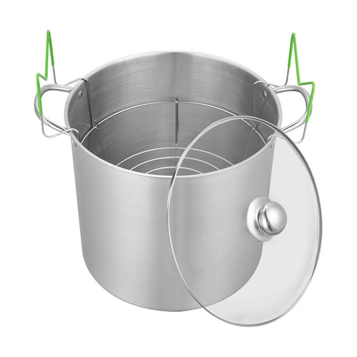 21 Qt Stainless Steel Waterbath Canning Pot with Rack and Lid