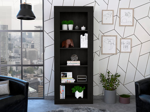 Andina Vertical Bookcase Five Shelves Black