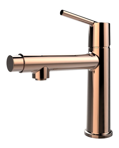 Rose Gold Single Handle Bathroom Faucet 1/3 Hole Deck Mount