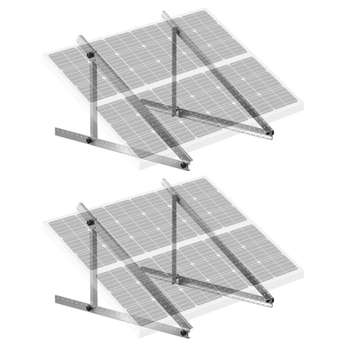 45-Inch Solar Panel Mount Brackets 0 - 90° Adjustable Tilt Brackets 2-Set