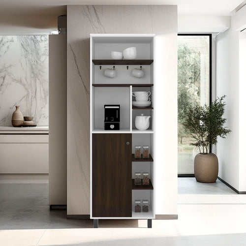 Carajillo Tall Freestanding Coffee Station Kitchen Cabinet